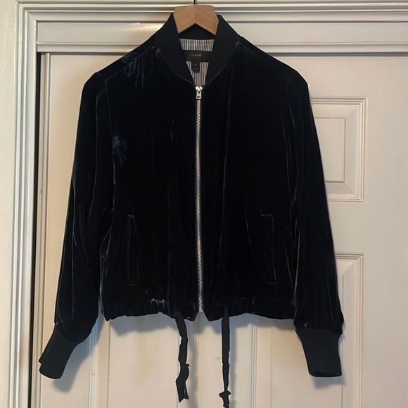 J. Crew Velvet Bomber Jacket - Picture 2 of 6